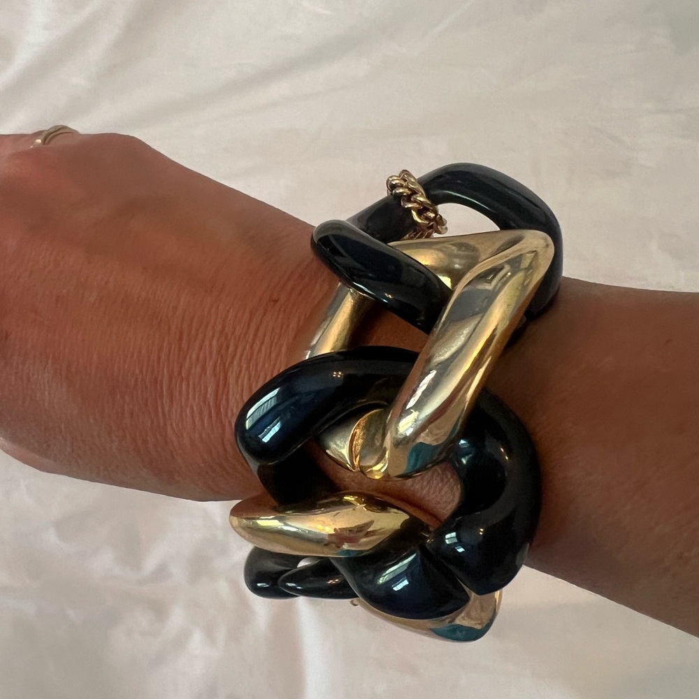 Ben Amun Chunky Black and Gold Bracelet
